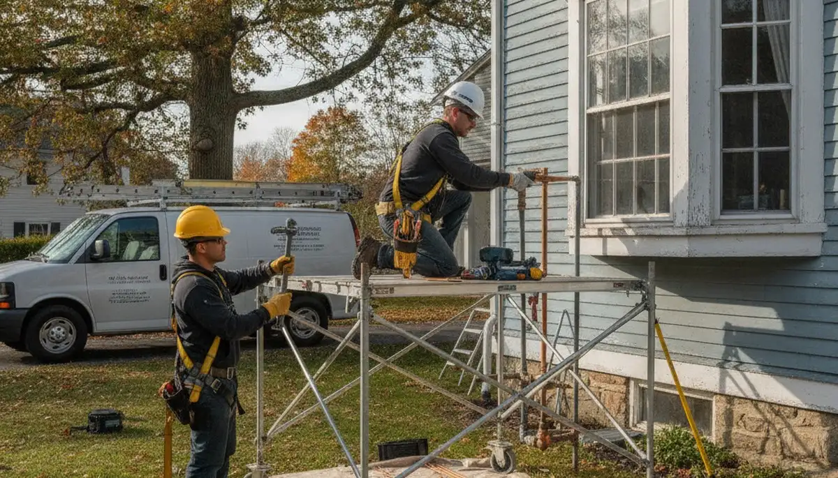 Professional Beverly, MA plumber repairing a sink for a residential plumbing service call