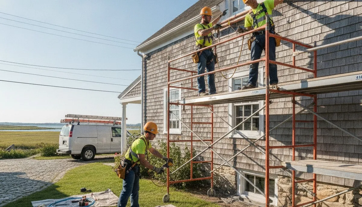 Beverly, MA plumber repairing a residential plumbing system for a local plumbing-repair service
