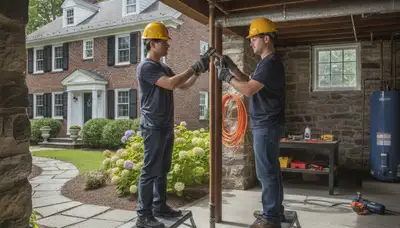 Beverly, MA plumbing repair technician servicing residential pipe and drain issues