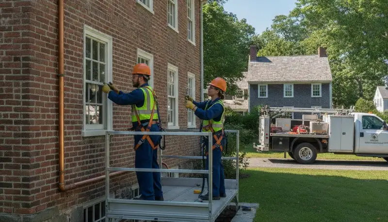 Plumber repairing pipes in Beverly, MA for residential plumbing service