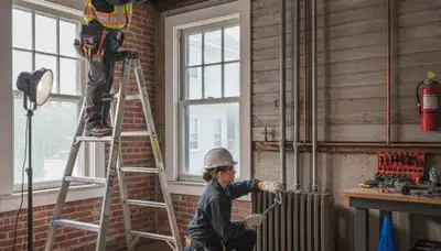 Professional Beverly, MA plumber repairing a residential pipe leak for plumbing service call