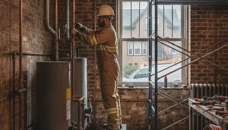 Plumber repairing a pipe in Beverly, MA for reliable plumbing repair services