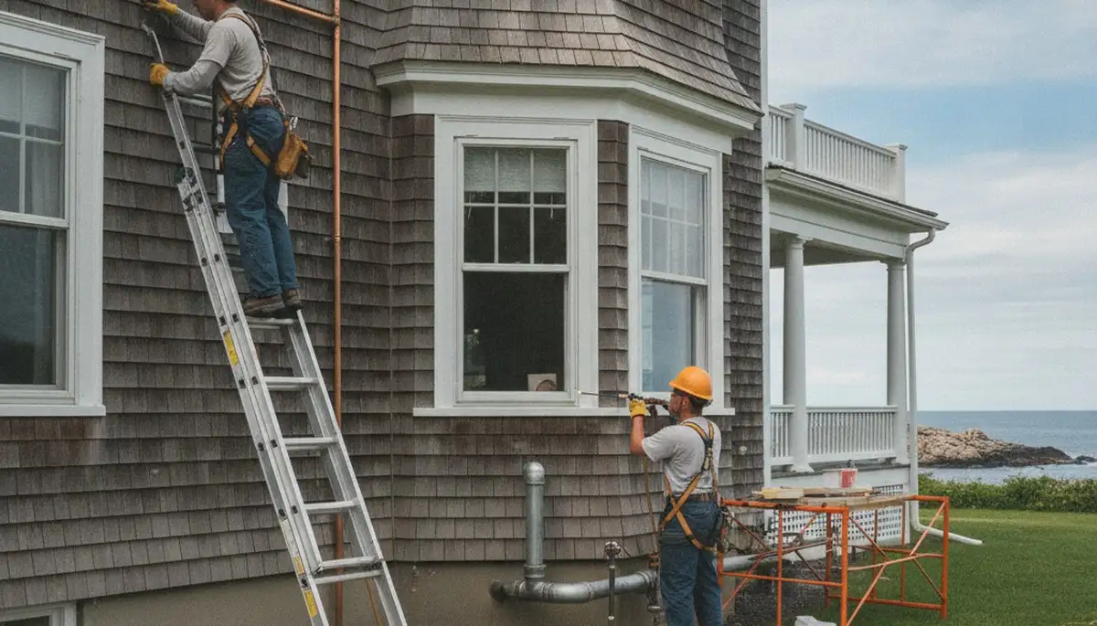 Plumber repairing a leak in Beverly, MA for residential plumbing service