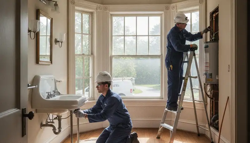Plumber repairing a pipe in Beverly, MA for reliable plumbing repair services