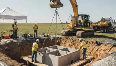Septic tank installation for Beverly, MA home by licensed plumbing repair team