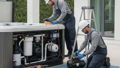 Spa repair service in Beverly, MA for home plumbing connections and seasonal wear