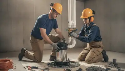 Sump pump installation in Beverly, MA to protect basements from flooding and heavy rain